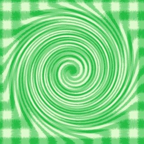 HCF21 - Large - Hurricane on Checkered Field of Green 