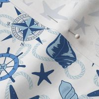 Nautical Navy and White Small