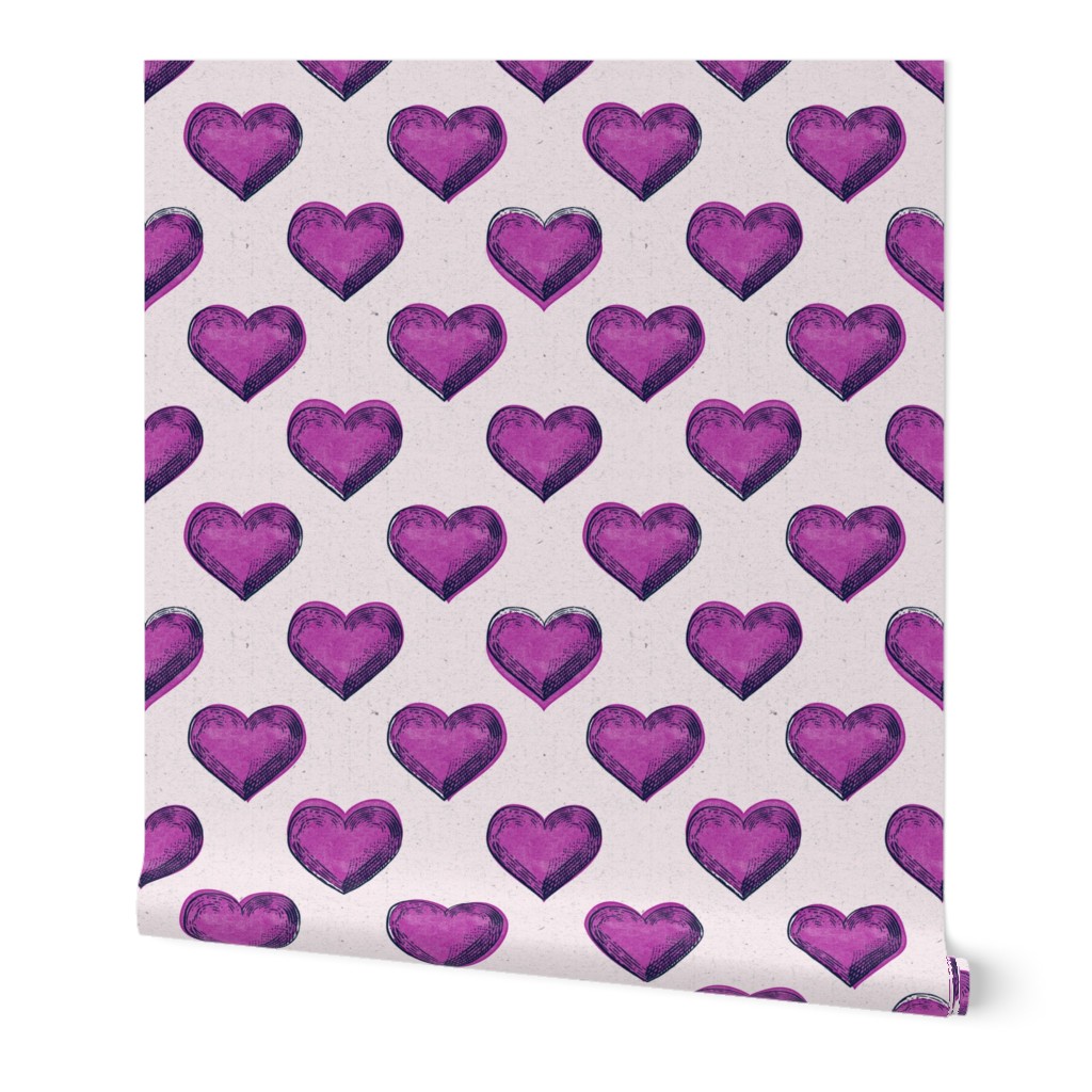 heart print dark pink