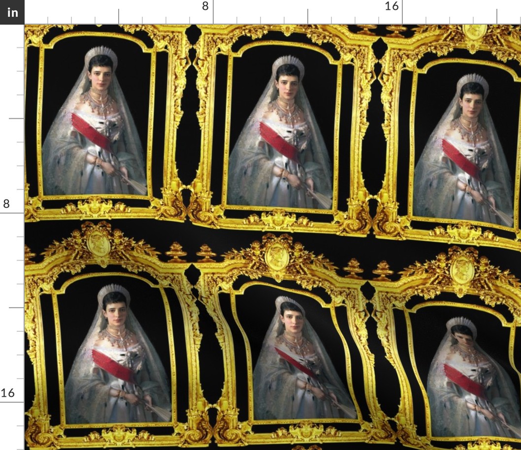 queens princesses crowns white gold gowns bridal bride diamond tiaras gilt baroque victorian wedding marriage  beauty royal pearls flowers floral gold frames coronation borders cherubs angels medallions  carvings empresses ballgowns rococo royal portraits