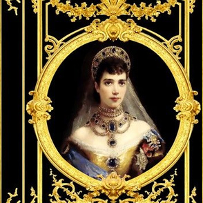 1 queen crowns tiara baroque rococo gold floral flowers gowns victorian diamond sapphire princesses chokers necklaces medals order black royal portraits floral filigree swirls scrolls festoon medallions leaves leaf swags ornate acanthus elegant gothic lol