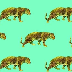 Vintage Cheetahs in Mint + Yellow