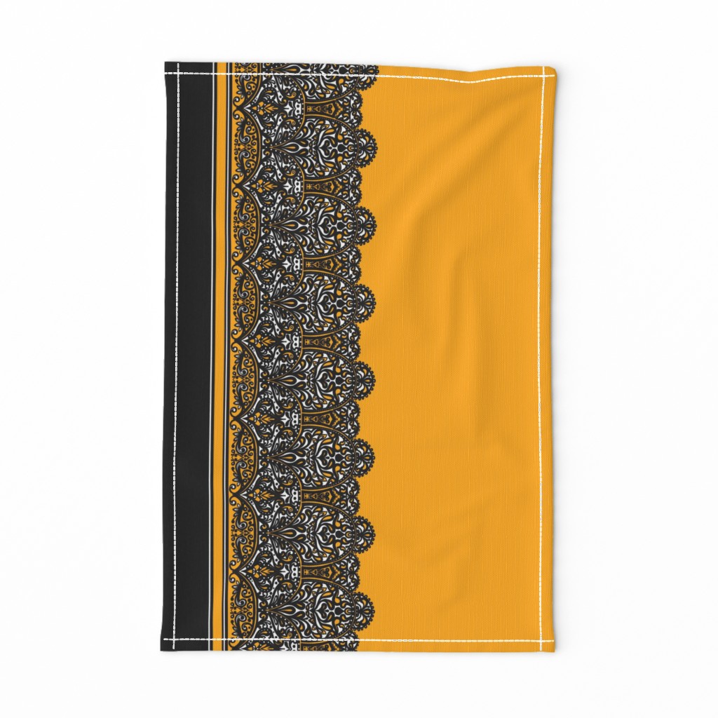 High Contrast Yellow Lace Border