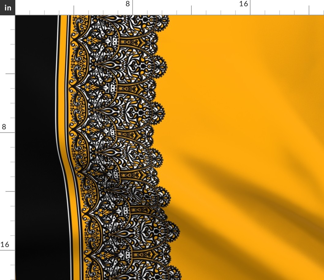 High Contrast Yellow Lace Border