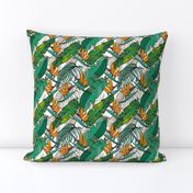 Tropical banana palm leaves pattern