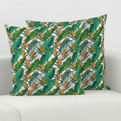 Tropical banana palm leaves pattern