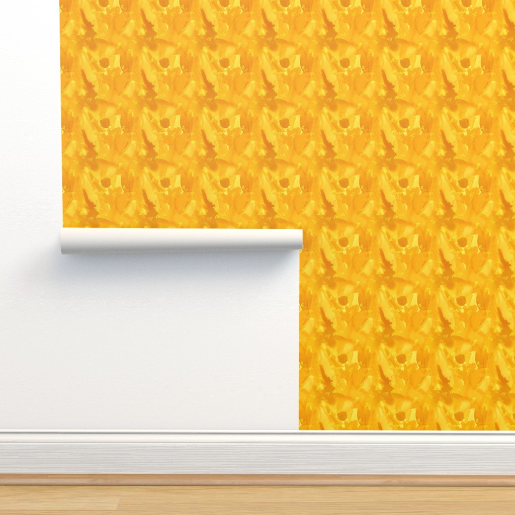 animado, resumen, amarillo, acuarela, fresco, textura Papel tapiz |  Spoonflower