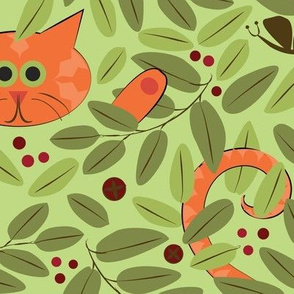 Cat in the Bushes