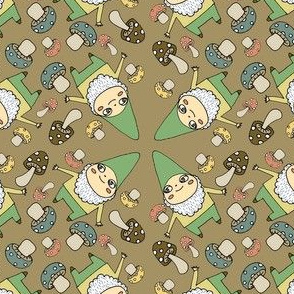 gnomes in brown