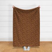 HCF34 - Large - Hurricane on a Checkered Field - Brown and Tan