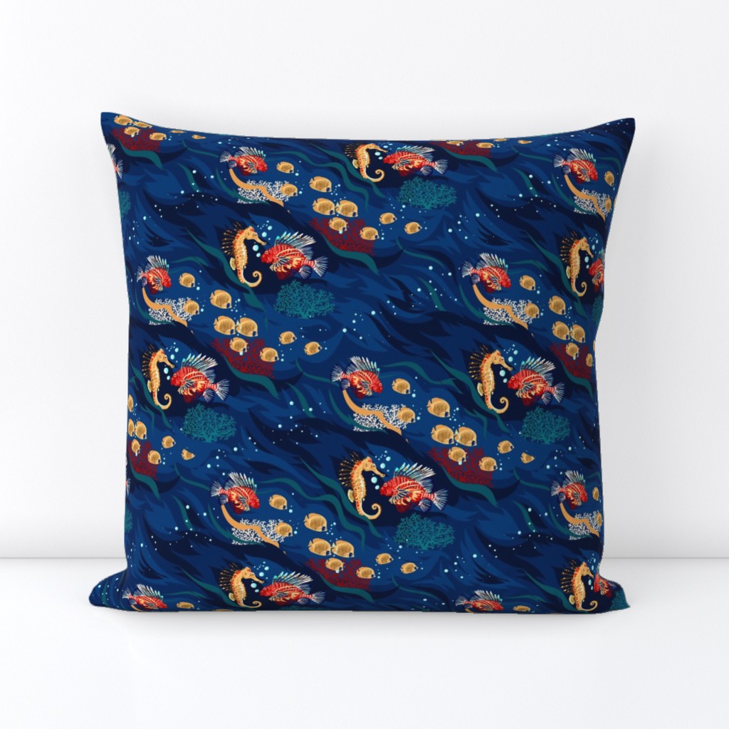 Seamless Pattern with Ocean Animal