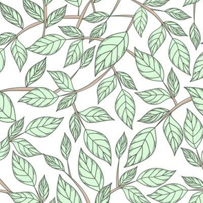 pattern with leaves and branches