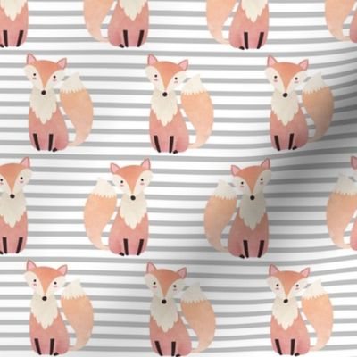 Fox,  Gray Stripe – Woodland Animals Baby Design, Ginger Lous
