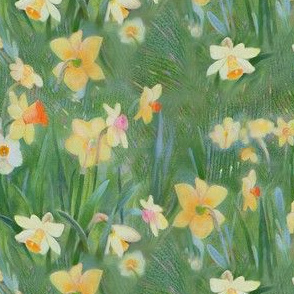 8x5-Inch Repeat of Spring Awakens Daffodils and Jonquils