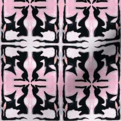 Pink Flower Abstract Deco Bloom - Kla - Spoonflower