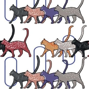 Eight cats walking in the Egyptian style by Su_G_©SuSchaefer