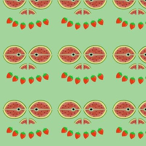 watermelon monster in green