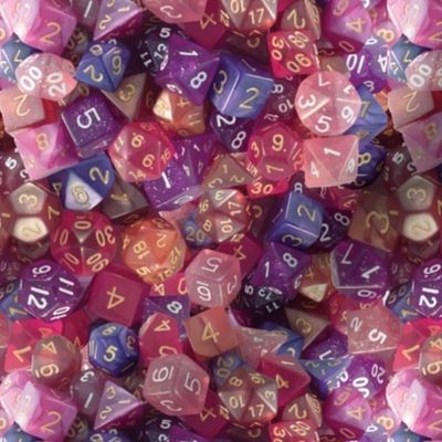 Polyhedral Dice - Sunrise Pinks and Purples