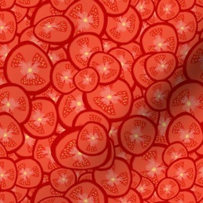 Medium - Digitally Hand Drawn Layered Tomato Slices