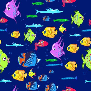 Cute fishes of the ocean