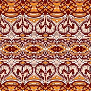 Swirlique Nouveau (orange brown peach