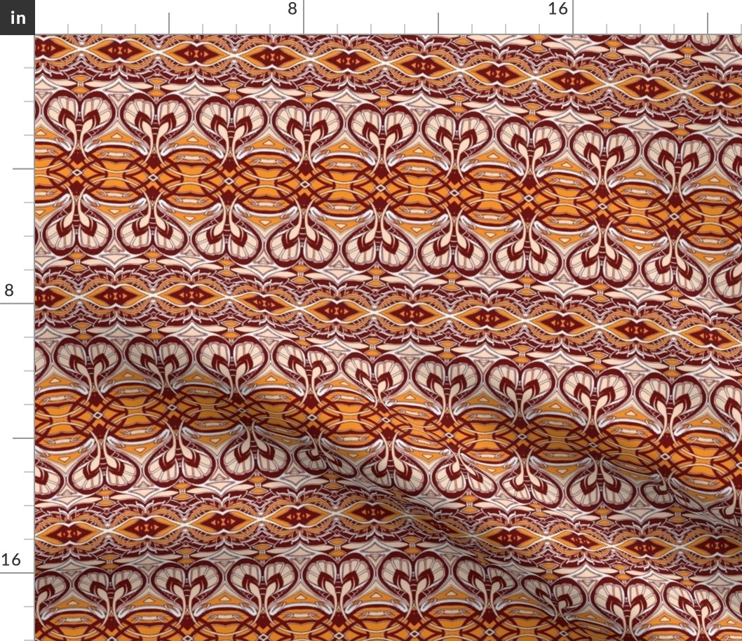 Swirlique Nouveau (orange brown peach