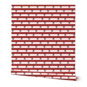 schnauzer stripes red and white dog breed fabric 