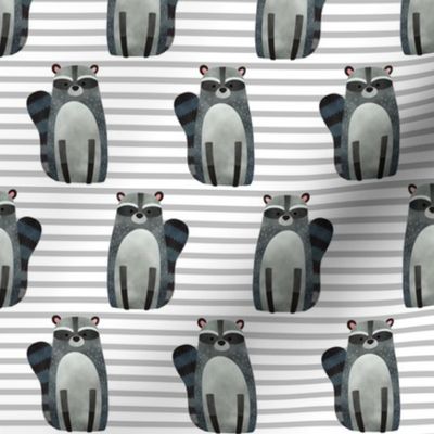 Raccoon,  Grey Stripe – Woodland Animals Baby Design, Ginger Lous