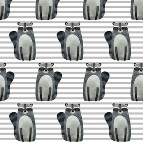 Raccoon,  Grey Stripe – Woodland Animals Baby Design, Ginger Lous