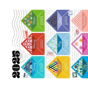 2024 Special Delivery Tea Towel Calendar & Wall Hanging || pretty envelopes