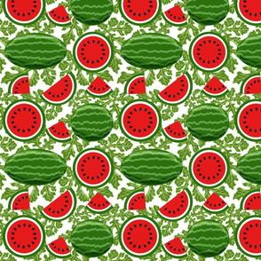 watermelon and vines 8x8