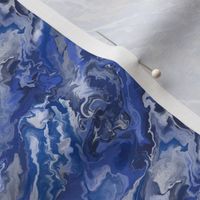 Blue Fluid Marble--Small