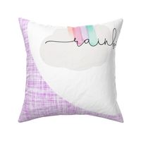 1 blanket + 2 loveys: lilac rainbow baby