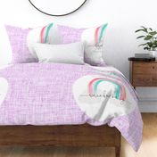 54" lilac rainbow baby blanket