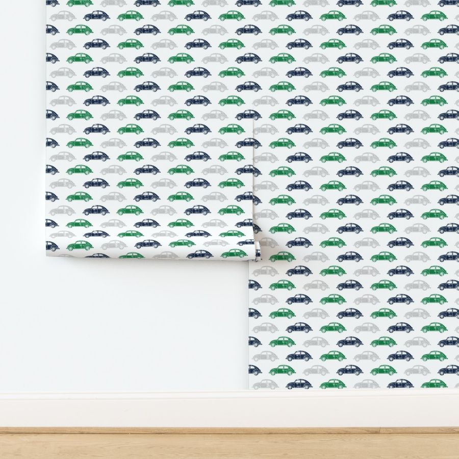 vintage cars - multi (navy, green,grey)