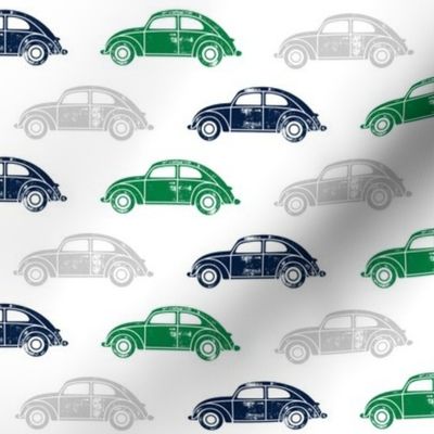 vintage cars - multi (navy, green,grey)
