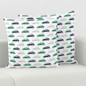 vintage cars - multi (navy, green,grey)