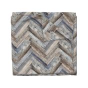Vintage Wood Chevron Tiles Herringbone Capri Blue