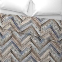 Vintage Wood Chevron Tiles Herringbone Capri Blue