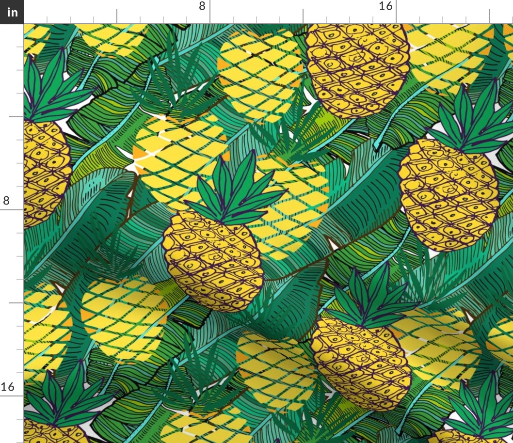 Fruits pattern with pineapples.