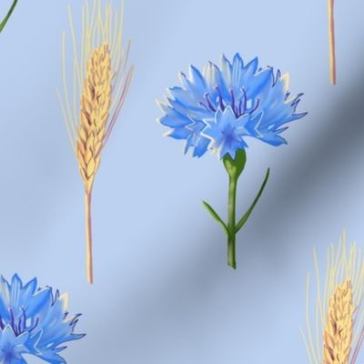 Cornflowers and Wheat Big