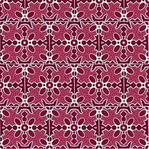 Marble Mosaic Small Tiles in Berry