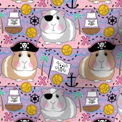 pink and purple guinea pig pirates