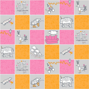 Whimsical Creatures 3" grid