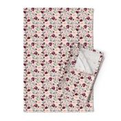 4" Wild at Heart Florals Pink Background