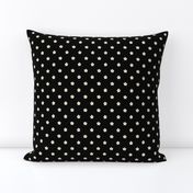 Polka Plumeria Dots_Bg Black