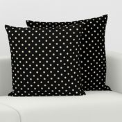 Polka Plumeria Dots_Bg Black