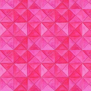 Pink watercolor triangles