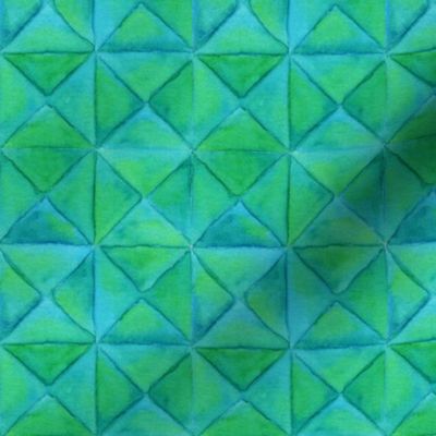 Sea Green Watercolor Triangles