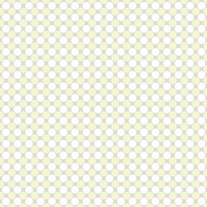 Light Yellow & White Polka Dots on Gray